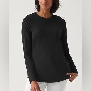 J JILL Pure Jill Long Sleeve, Black T Shirt, Size Small S